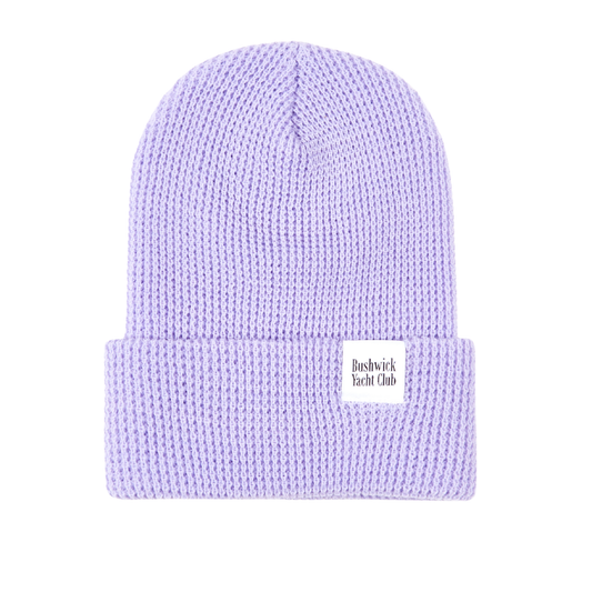 Waffle Knit Beanie - Lavender