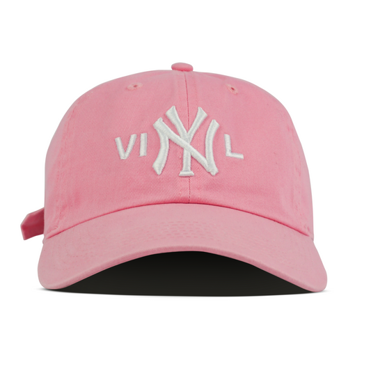 Yankees VINYL Dad Hat - Pink